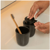 Porta Sabonete Liquido Em Ceramica Osaka Preto - Ou -2- Porta Sabonete Liquido Em Ceramica Osaka Preto - Ou -2-